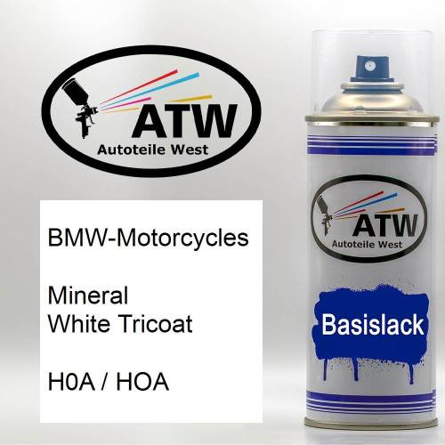 BMW-Motorcycles, Mineral White Tricoat, H0A / HOA: 400ml Sprühdose, von ATW Autoteile West.